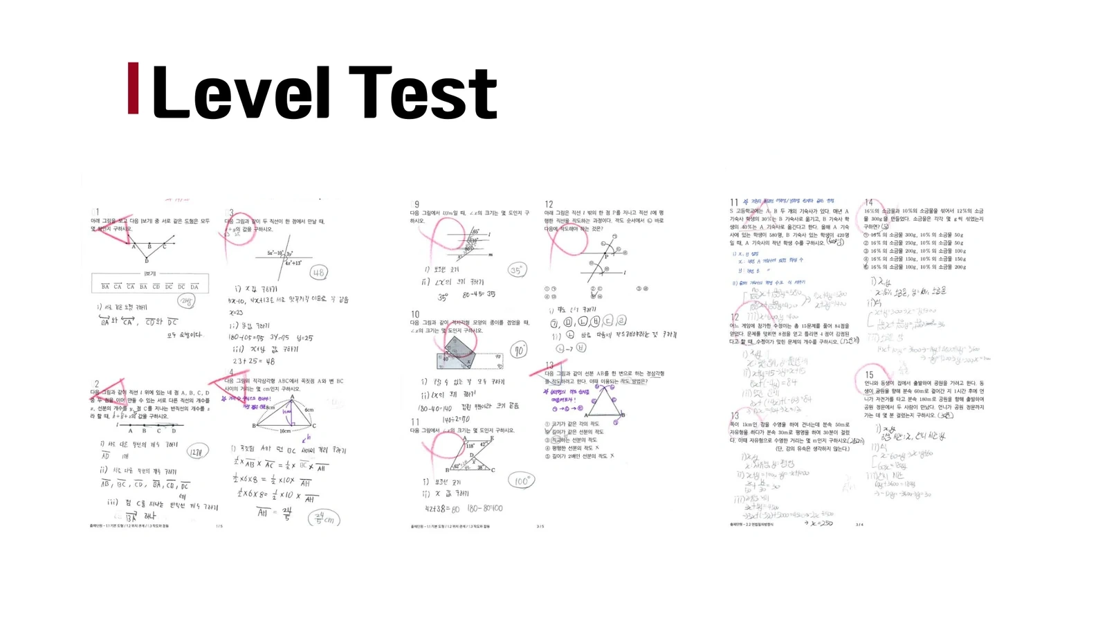 Level Test 실제 자료